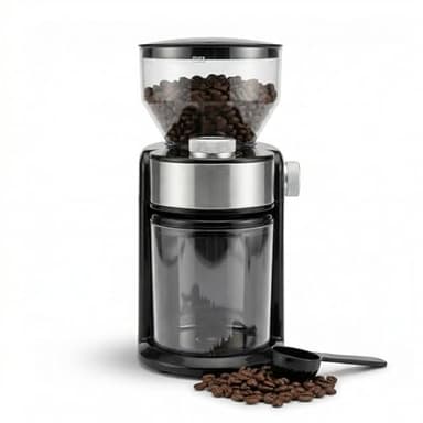 Electric Conical Burr Coffee Grinder - 16 Precise Grind Settings for Espresso, Drip, & French Press - Automatic Stainless Steel Coffee Bean Grinder with Portion Control & Easy Cleaning Function