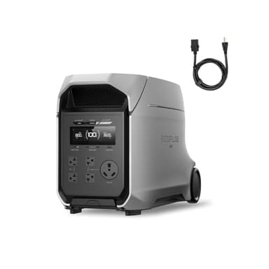 EF EcoFlow DELTA 3 Ultra Plus with AC Cable, 3072Wh LiFePO4 Battery, 3600W (7200W Surge) Output, Expandable to 11kWh, Solar Generator (Panel Optional), Reliable Home Battery Backup & Camping
