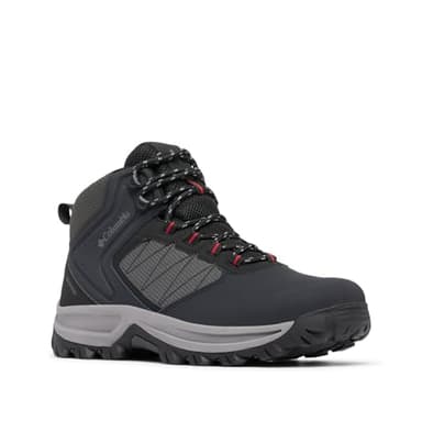 Columbia Men's Transverse Hike Waterproof, Black/Mountain Red, 10.5
