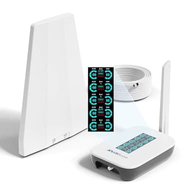 APlusBoost Cell Phone Booster for House Cottage with Smart LCD Display, Cell Signal Booster Canada Boost 4G LTE & 5G Data for All Canadian Carriers Up to 5,000 Sq Ft, ISED Approved