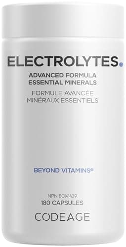 Electrolytes Supplement – Vegan Electrolyte Tablets w Magnesium, Potassium, Calcium & Salt - Electrolyte Powder Salt Pills & Drink Hydration Supplements – Non-GMO, Keto Diet -180 Capsules