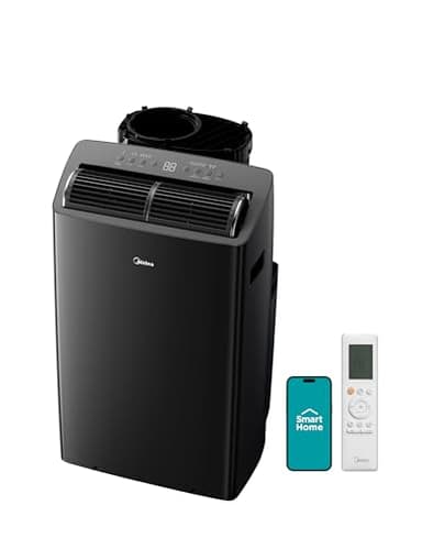 Midea Duo 12,000 BTU (10,000 BTU SACC) HE Inverter Ultra Quiet Portable Air Conditioner, Cools up to 450 Sq. Ft, Works with Alexa/Google Assistant, Includes Remote Control & Window Kit