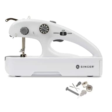 Singer Stitch Quick + (Two Thread) Hand Held Mending Machine, White (01774)