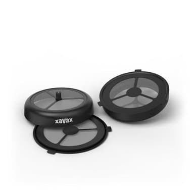 Xavax Permanent pad Set of 2 (for Philips Senseo and Identical Coffee pod Machines, pad Filter for Coffee Powder, Loose Tea, Coffee Permanent Pads refillable, Dishwasher-Safe Coffee Filter) Black