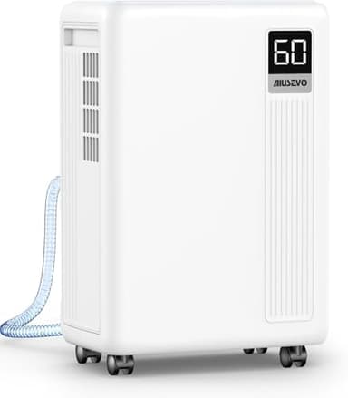 AIUSEVO 26 Pint Dehumidifiers for Basements & Home (Up to 2500 Sq.Ft), Ultra Quiet 40dB Bedroom Dehumidifier with 3 Modes, Continuous Drain & Auto Defrost to Reduce Moisture & Musty Odors