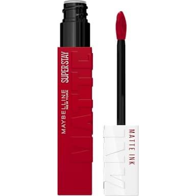 Maybelline New York Super Stay Matte Ink Liquid Lipstick, Long Lasting High Impact Color, Up to 16H Wear, Pioneer, Blue Red, 0.17 fl.oz