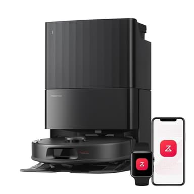 roborock Qrevo S Pro Robot Vacuum and Mop, 18,500Pa Suction, Anti-Tangle Brushes, Reactive AI Obstacle Recognition, 75℃ High-Temp Washing, 10mm Mop Lifting, Self-Emptying and Refilling, APP Control