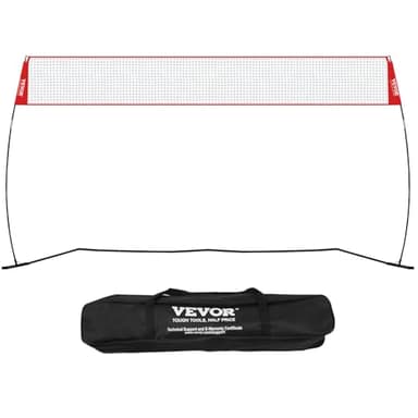 VEVOR Freestanding Volleyball Training Net for Indoor or Outdoor Use, Adjustable Height Portable Net System with Carrying Bag, Professional Volleyball Practice Trainer for Hitting or Serving Drills