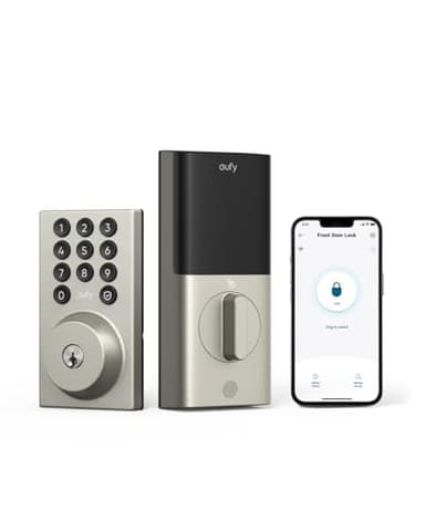 Anker eufy Smart Lock C30, Keyless Entry Door Lock, Built-in WiFi Keypad Deadbolt for Front Door, No Bridge Required, Easy Installation, App Remote Control, Nickel, Previously eufy Security