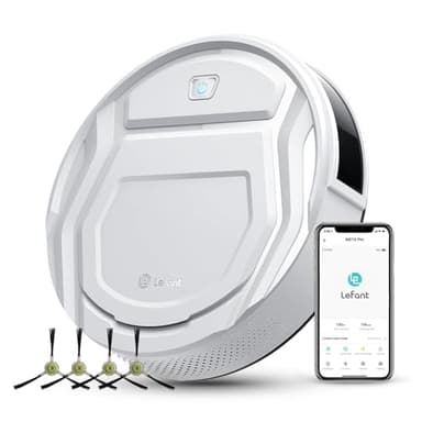 Lefant M210 Pro+ Robot Vacuum Cleaner, 6000Pa Suction, 2.4GHz Wi-Fi Connected, SmartSense Technology, Multi-Surface Cleaning, Self-Charging, Ideal for Pet Hair and Hard Floor