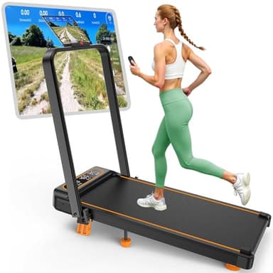 Walking Pad Treadmill with 10% Incline, Upgraded 3.5HP Low Noise Treadmills for Home,4 in 1 Foldable Treadmill, Walking Pad with Handle, 350+lb Capacity, Shock Absorption, Smart APP & Remote