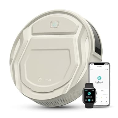 Lefant M210 Pro Robot Vacuum Cleaner, Designed for Pet Owners, Strong Suction with Quiet Cleaning, Slim Robot Vacuum, Automatic Self-Charging Robotic Vacuum, WiFi/App/Alexa Control, Champagne