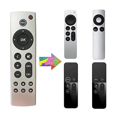 Universal Replacement Remote for Apple TV 4K/ HD, A2843 A2737 A2169 A1842 A1625 A1427 A1469 A1378 (No Voice Command Included)