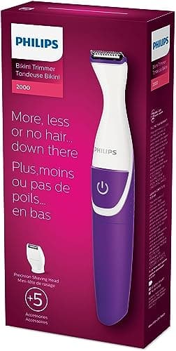 Philips BikiniGenie Cordless Women's Bikini Line Trimmer, BRT383/50, 3 Count (Pack of 1)