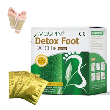 120 Pcs Detox Foot Patch,MQUPIN foot detox pads Bamboo Vinegar Detox Foot Patch (Extra Socks)