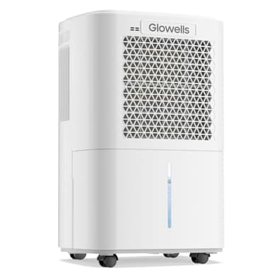 Glowells 2500 Sq.Ft Dehumidifier for Basement, 34 Pints Home Dehumidifier with Drain Hose Large Room Dehumidifiers with Smart Humidity Control, 3 Modes for RV, Bathroom, Bedroom, Kitchen