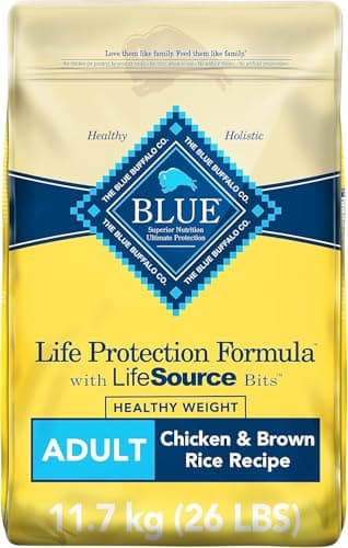 Blue Buffalo Life Protection Formula Healthy Weight Dog Food Natural Dry Dog Food for Adult Dogs Chicken and Brown Rice 11.7kg