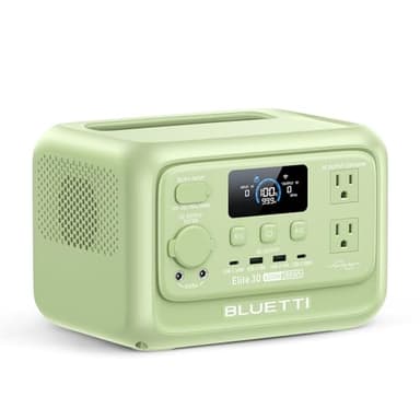 BLUETTI Elite 30 V2 Portable Power Station, 288Wh LiFePO4 Battery with 600W AC Outlet (Power Lifting 1500W), Fast Charge Solar Generator, UPS Backup Power for Camping, Road Tours, Outage, Adventure