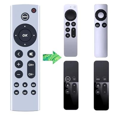 MOVHEIYL Universal Replacement Remote Control for Apple 4K TV/Gen 1 2 3 4/HD HD A2843 A2737 A2169 A1427 A1469 A1378 A1218 A1842 A1625 (No Voice Function)