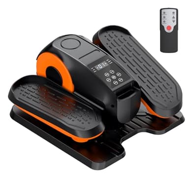 HTM Under Desk Elliptical Machine - Electric Elliptical Exerciser with 3 Auto Modes, 12 Speed Levels & 30-Min Timer, Forward/Reverse Motion - Quiet Portable Seated Pedal Exerciser for Home Office