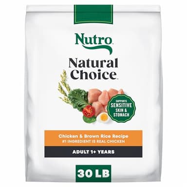 Nutro Natural Choice Adult Dry Dog Food, Farm-Raised Chicken Whole Brown Rice & Sweet Potato Recipe, 13.61kg (30LB) Bag