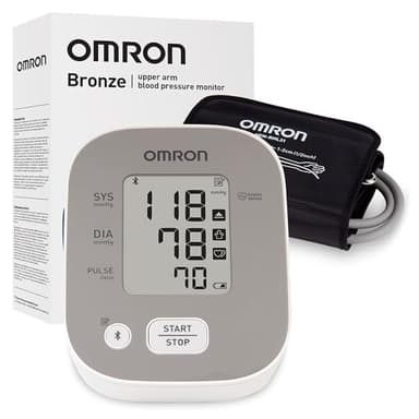 OMRON Bronze Upper Arm Blood Pressure Monitor - Clinically Validated Blood Pressure Arm Cuff - Use OMRON Connect App for Unlimited Measurements
