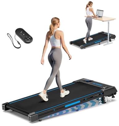 Walking Pad with 9% Incline, FOUSAE 3 in 1 6.2 MPH Treadmill for Home with Double Frame 330 LB Weight Capacity, 2.5 HP Under Desk Walking Pad Treadmill with 12 HIIT Programs, Magnetic Remote Control