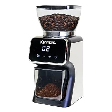 Kenmore Electric Conical Burr Coffee Grinder - Adjustable Grind Size for Espresso, French Press, Drip, Bean Mill, Digital Control, Spice Grinding, Coffee Grinders for Home Use