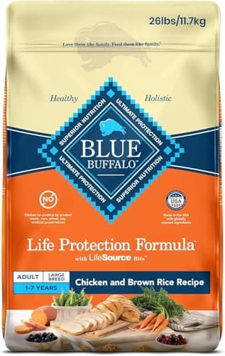 Blue Buffalo Life Protection Formula Large Breed Dog Food – Natural Dry Dog Food for Adult Dogs – Chicken and Brown Rice – 11.7 Kg Bag