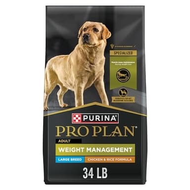 Purina Pro Plan FOCUS Adult Weight Management Large Breed Formula Adult Dry Food - (1) 34 lb. Bag