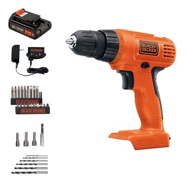 BLACK+DECKER 20V MAX* Cordless Drill/Driver + 30 pc. Accessory Set (LD120VA)