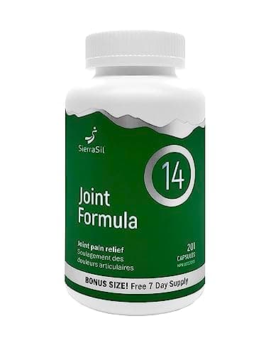 SIERRASIL® JOINT FORMULA 14™ – Joint Pain Relief, Made in Canada, NPN80039305, Supports Joint Health, Cartilage & Muscle Function, Easy to Digest, Vegan, Gluten Free and Non-GMO, – 201 capsules, Bonus Size (67 servings)