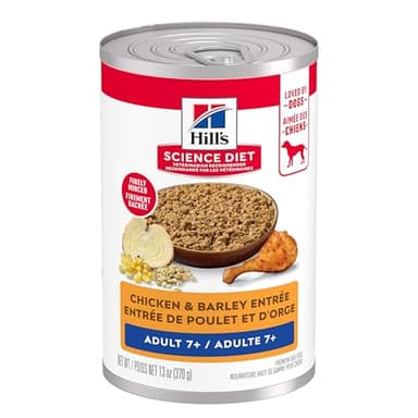 Hill's Science Diet Senior 7+ Canned Dog Food, Chicken & Barley Entrée 12 x 370 g Can