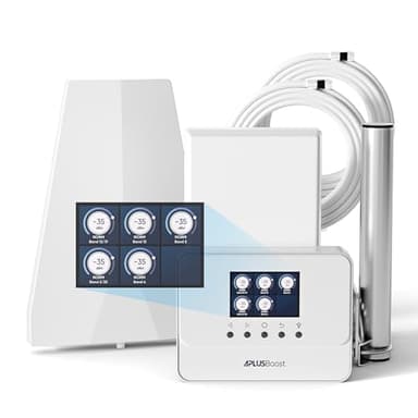 Cell Phone Booster for House up to 5,000 Sq.Ft,Smart LCD Display,4G LTE 5G Cell Phone Signal Booster for Band 4/2/25/5/12/17/13 on All Canadian Carriers,ISED Approved Cell Booster