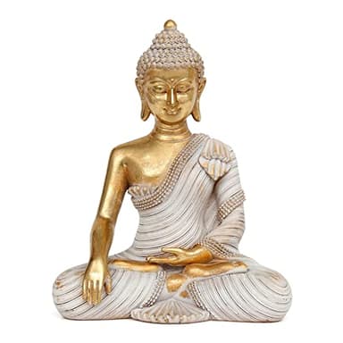 Suoedd Buddha Statue for Home Decor - Gold 10.2'' - Buddha Statues for Zen Decor - Indoor Buddha Gift