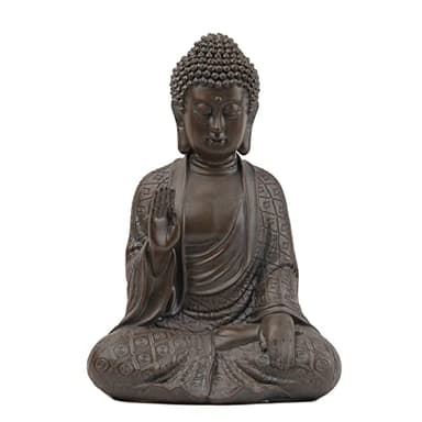 Buddah Statute Buddha Statue Buda – Buddha Statues for Home Decor,Buddah Statute Zen Decoration,Meditation Buddha Decor Brown 7.5 inch