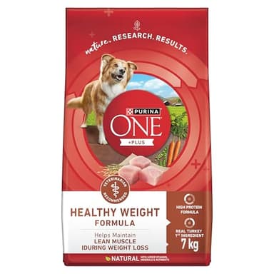 Purina ONE +Plus Dry Dog Food, Healthy Weight with Turkey - 7 kg Bag