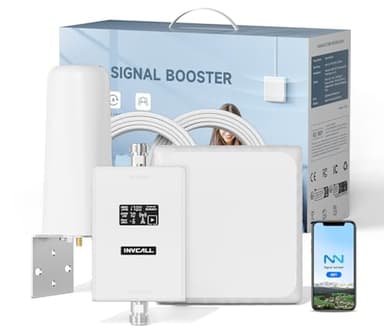 INVCALL Cell Phone Signal Booster for House 3G 4G LTE 5G Up to 4,500 sq ft for Bell, Rogers, Telus | Cell Phone Booster Band 66/4/7 | 70dB Dual Band Cellular Repeater | ISED Approved