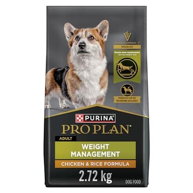 Pro Plan Dry Dog Food, Weight Management, Chicken & Rice 2.72 kg