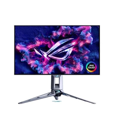ASUS ROG Swift 27” OLED Gaming Monitor (PG27AQWP-W) - TrueBlack Glossy Tandem OLED, Dual-Mode (QHD@540Hz, HD@720Hz), 0.02ms, G-SYNC Compatible, Neo Proximity Sensor, DP 2.1, 3 yr Warranty