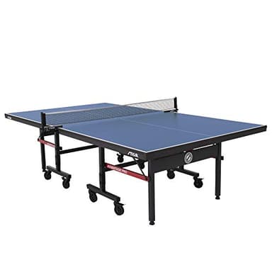 Stiga Advantage Pro Tournament-Quality Indoor Table Tennis Table 95% Preassembled Out of The Box with Professional-Level Net and Post Set, Blue, one Size