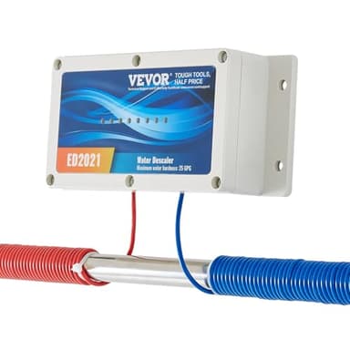 VEVOR Electronic Water Descaler System, Whole House Salt Free Descaler, Hard Water Conditioner to Reduces Scale Build-Up, for All Kinds of Plumbing Pipes, Durable for Over 10 Years