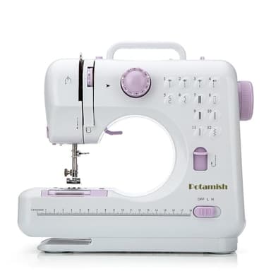 Mini Sewing Machine for Beginner by Potamish - Small Electric Sewing Machines with 2 Speed 12 Built-in Stitch Patterns, En/Fr Manuals Included PM-054-CA-A20