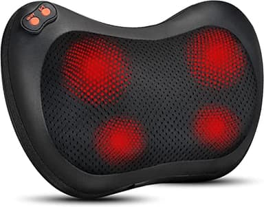 Shiatsu Back and Neck Massager with Heat, Electric Deep Tissue 3D Kneading Massage Pillow for Neck, Back, Shoulder, Leg, Foot, Whole Body - Best Gifts for Women Men Dad Mom