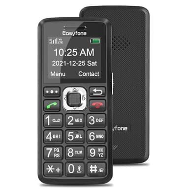 Easyfone T200 4G Unlocked Feature Mobile Phone, Easy-to-Use Big Button Clear Sound Basic Cell Phone for Senior and Kids or Digital Detox (Black)