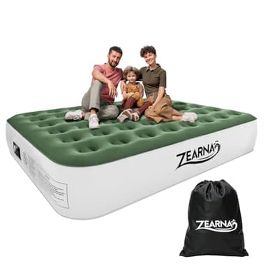 Zearna Air Mattress Queen with Built in Pump - Upgraded Inflatable Mattress, 2 Mins Quick Self Inflating with Double Air Chamber,13"/650lbs Max Matelas Gonflable, for Camping,Home,Portable Travel