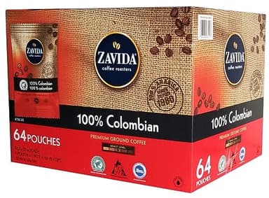 Zavida 100% Colombian Coffee, 64 Count, 3.63 Kg