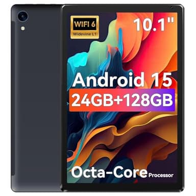 2026 Latest Tablet,10.1" Android 15 Tablet with Octa-core Processor 24GB RAM 128GB ROM HD IPS Touchscreen, Wi-Fi 6, BT 5.0, Dual Camera, Android Tablets