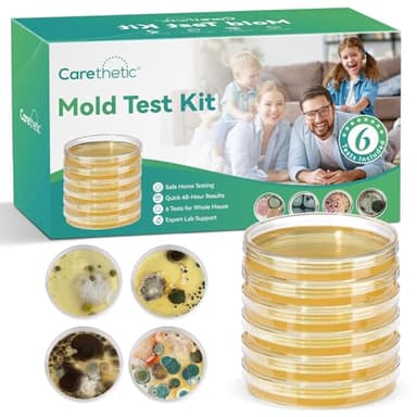 Carethetic Mold Test Kit for Home - 6 DIY Tests Included for Air, Surface & HVAC, Lab Analysis & Expert Consultation