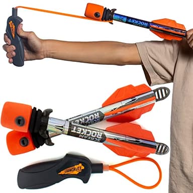 Toy Rocket Launcher for Kids: Outdoor Toys Slingshot Rocket Launchers - Best 6-10 Year Old Boy Gifts for Teens Boys & Girls All Ages - Fun Summer Toys 5 6 7 8 9 10 11 12+ Year Old Boy Birthday Gifts